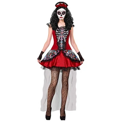 Image of Widmann MUJER DIA DE LOS MUERTOS EXTRA LARGE FOR FANCY DRESS COSTUME