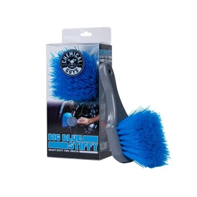 Image of Chemical Guys ACCG05 Big Blue Stiffy Heavy Duty Tire &amp; Upholstery Cleaning Brush, (Safe for Cars, Trucks, SUVs, RVs, Motorcycles, More)