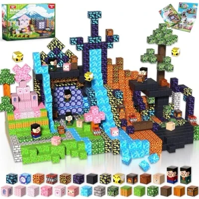 Image of ToyUnited Magnetic Building Blocks, 200PCS Blocks Toys for Kids, Stacking Cubes Boys Girls Age 3 10+,STEM Montessori Toy, Sensory Tiles Birthday Christmas Easter Gifts
