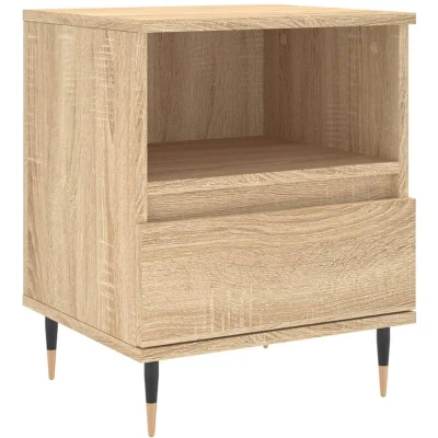 Image of vidaXL Bedside Cabinet Sonoma Oak 40x35x50 cm Engineered Wood