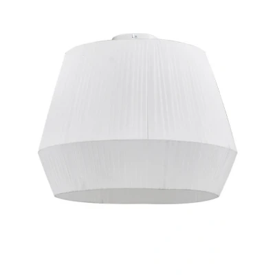 Image of Lindby Vitore ceiling light, Ø 50 cm, textile, white