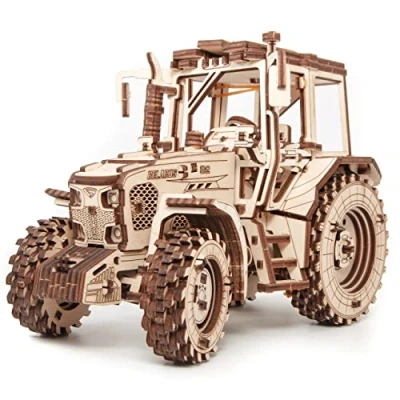 Image of EWA Eco Wood Art 3D wooden puzzle for teenagers and adults TRACTOR BELARUS 82 DIY kit, self assembly, no glue required 269 pieces