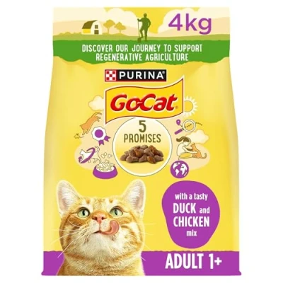 Image of Go Cat Adult Chicken and Duck Dry Food 4kg (Pack of 2)