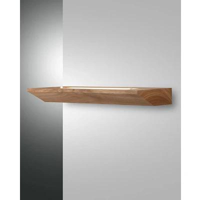 Image of Linus LED Wall Uplight Oak Glass