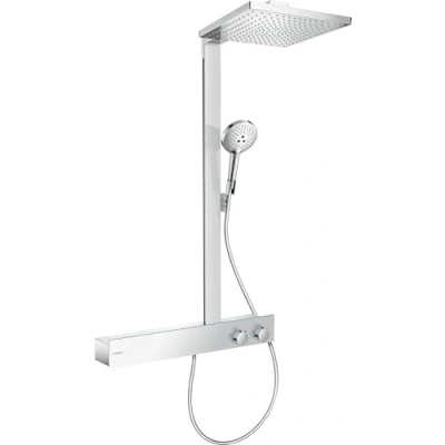 Image of hansgrohe Raindance E 300 Rain Shower (Shower Head, Thermostat, 3 Jets) Chrome