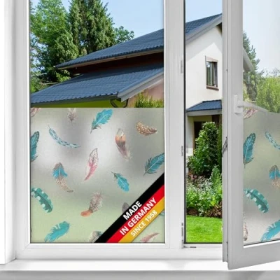 Image of d c fix window film privacy Finja static cling premium 67,5 cm x 1,5 m frosted glass sticker opaque for home, kitchen, bathroom &amp; office