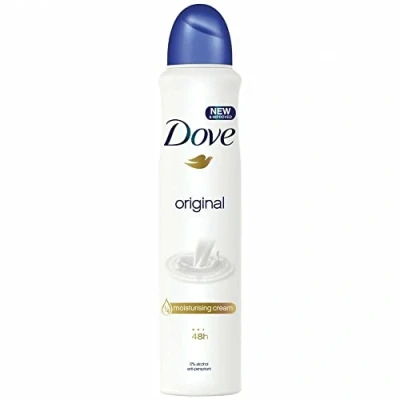 Image of Dove Original Antiperspirant Deodorant Spray Provides up to 48 Hours of Sweat Protection and Moisture the Skin 6 x 250 ml Value Pack