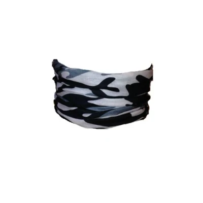 Image of Multifunction Neckwarmer, Snood, Hat, Scarf and Hood in White camo print by Monogram