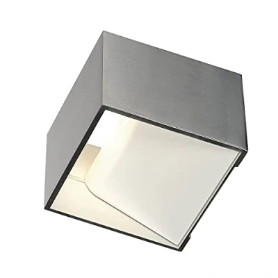 Image of SLV Logs In LED wall light 10 cm aluminium/white