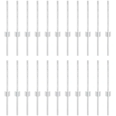 Image of vidaXL Fence Posts 22 pcs U Channel Silver 80 cm Steel