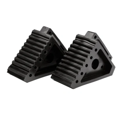 Image of Draper 21131 Rubber Wheel Chocks, 3 Tonne (Pair), Black