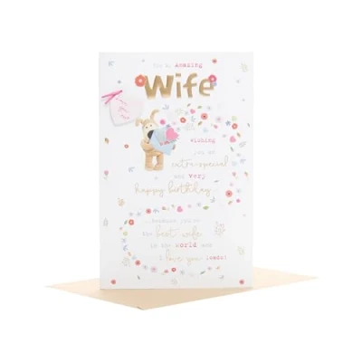 Image of Boofle Birthday Card for Wife Cute Design