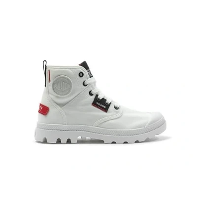 Image of Palladium Unisex Pampa hi Patch Sneaker, Star White, 3.5 UK