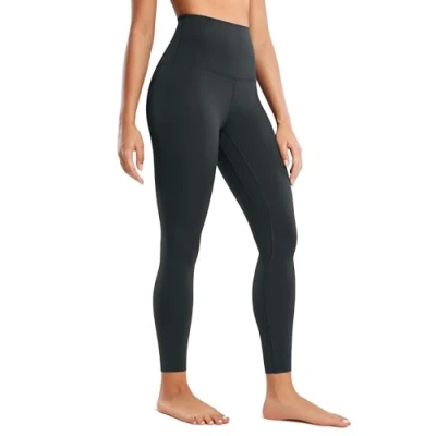Image of CRZ Yoga Butterluxe 25&#039;&#039; Super High Waisted Leggings for Women Stretchy Workout Over Belly Pants Melanite 8