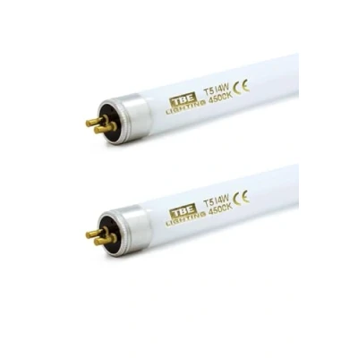 Image of TBE LIGHTING T5 14w Fluorescent Tube Lamps 549mm CFL Bulbs G5 2 Pin Base Fittings High Efficiency Lamps, Cool White 4000 4500K (2 Pack)