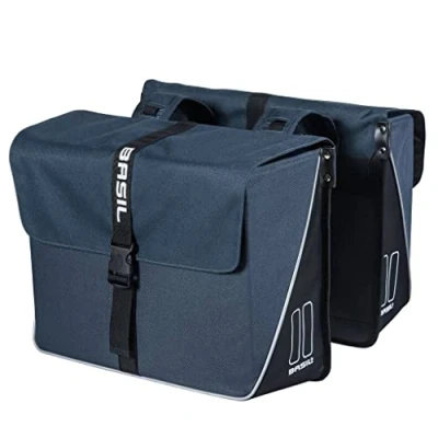Image of Basil Forte Double Pannier Bag Navy Blue, 35L