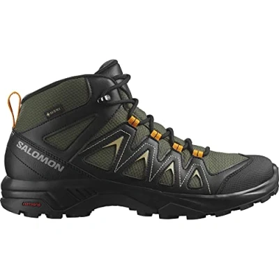 Image of Salomon X Braze Mid Gore Tex Men&#039;s Hiking Waterproof Shoes, essentials, Athletic design, and Versatile wear, Olive Night, 7.5