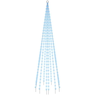 Image of vidaXL Christmas Tree on Flagpole Blue 310 LEDs 300 cm