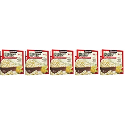 Image of Kirkland Signature HZvNjh Microwave Popcorn, 3.3 oz, 44 Count, 5 Pack