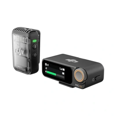 Image of DJI Mic 2 (1 TX + 1 RX), Wireless Microphone with Intelligent Noise Cancelling, 32 bit Float Internal Recording, Optimized Sound, 250m (820 ft.) Range, for iPhone, Android, Camera, Vlogs