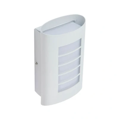 Image of Lindby LED outdoor wall light Ismael, white, aluminium, height 26.8 cm