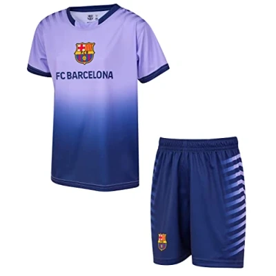 Image of FC Barcelona Official Collection Jersey + Shorts Set for Children 8 Years