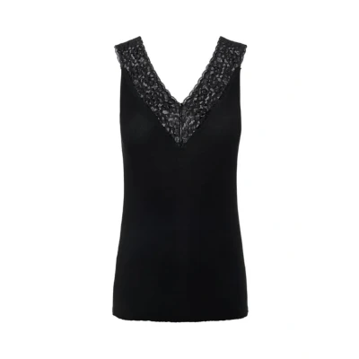 Image of Pieces Women&#039;s Pcsiri Sl Top Noos Cami Shirt, Black, X Small