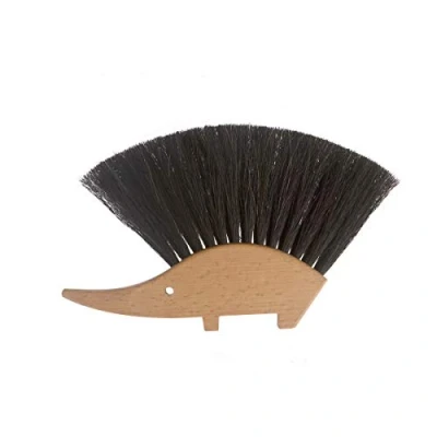 Image of Valet Hedgehog Brush Black Horsehair Bristles 14 x 11cm