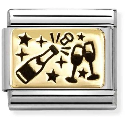 Image of Nomination Gold Cheers Charm