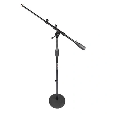 Image of Hola! Microphone Stand Mic w/Adjustable Height and Boom Arm for Home, Studio, Office or Stage Weighted Base