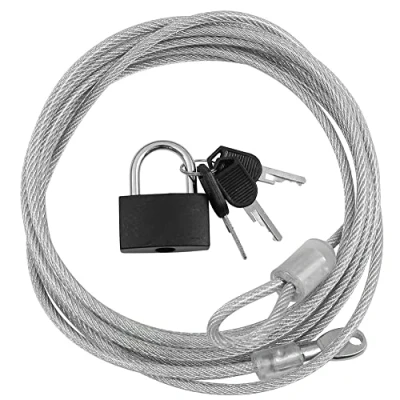 Image of DEKTON DT70308 Security Cable and Lock, Silver