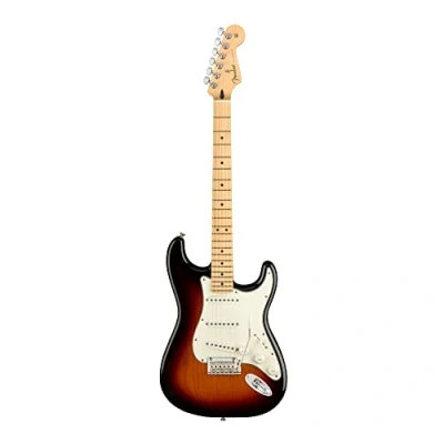 Image of Fender Player Stratocaster SSS Electric Guitar, 3 Color Sunburst, Maple Fingerboard
