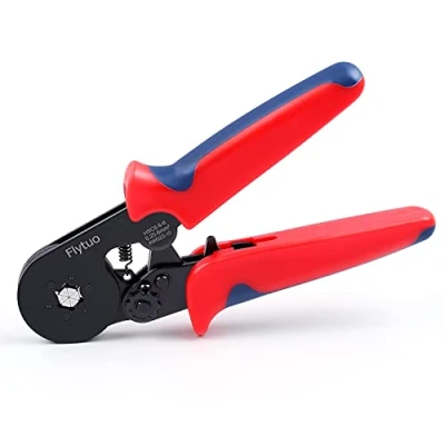 Image of Flytuo Hexagonal Ferrule Crimping Tool, 0.25 5mm ² (AWG 23 10) Ratchet Wire Crimper Plier for Terminals Cables End Sleeves