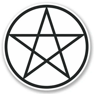 Image of 2 x 10cm Pentagram Symbol Vinyl Sticker Bike Laptop Pagan Sign #5247 (10cm 10cm)