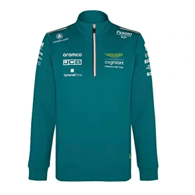 Image of F1 Aston Martin Formula One Team Official Mechandise Replica Mid Layer Pullover Men&#039;s Sterling Green 2023 (L)