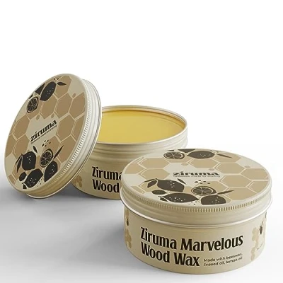 Image of Ziruma Premium Beeswax for Cutting Boards No Mineral Oil [7 oz 2 Pack] Food Grade Wood Wax Butcher Blocks and Wooden Utensils Natural Conditioner