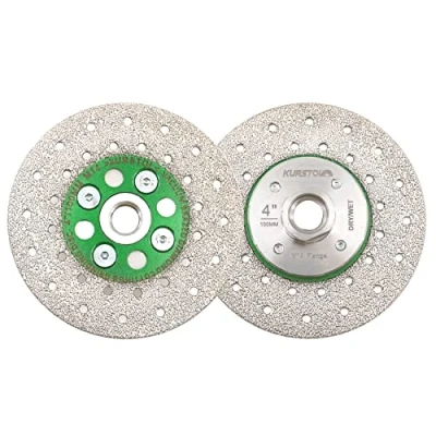 Image of KURSTOL Grinding Cutting Diamond Blade 2 pcs Wheel 4&quot;/100mm X M14 Arbor,Granite for Beveling Shaping Porcelain Stoneware,Tile,Ceramic,Granite,Concrete