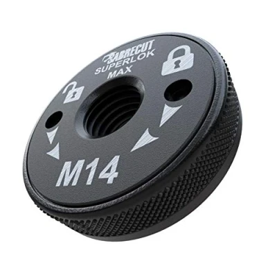 Image of 1 x SabreCut GRNSCA 46mm M14 Quick Change Heavy Duty Black Phosphate Angle Grinder Locking Retaining Flange Nut