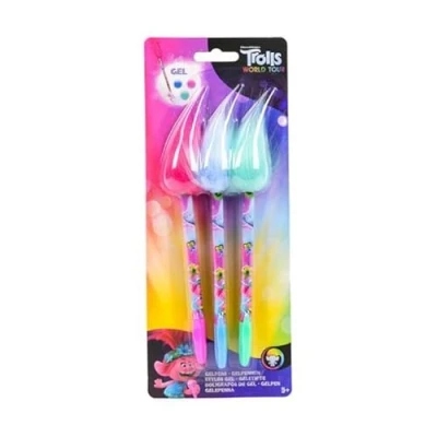 Image of Trolls World Tour Poppy and Friends Gelpens Pack of 3