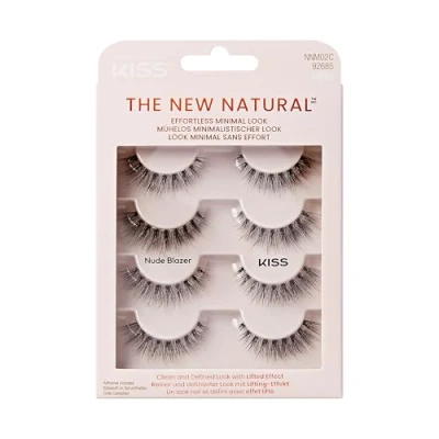 Image of KISS The New Natural False Eyelashes Full Strip Lash Multipack 02, 4 Pairs