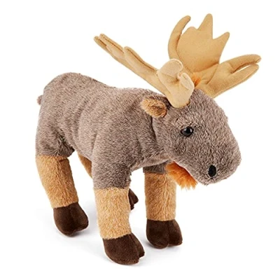 Image of Zappi Co Plush Children&#039;s Stuffed Soft Cuddly Toy Part of Safari Animals Collection, Perfect for Kids (26cm Height)(Moose)