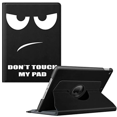 Image of FINTIE Case Compatible with iPad 9th Generation 2021 / 8th Gen 2020 7th 2019 10.2 Inch [Stylus Storage] 360 Rotating Protective Cover, Don&#039;t Touch