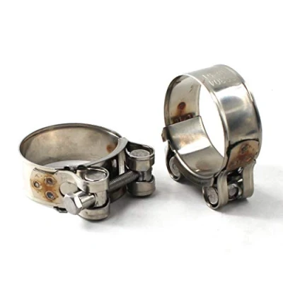 Image of 80 85mm T Bolt Clamp 304 Stainless Steel Pipe Heavy Duty Hose (Pack of 2)