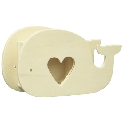 Image of Rayher Wooden Box Whale, FSC 100%, Natural, 13,5x5,5x8cm