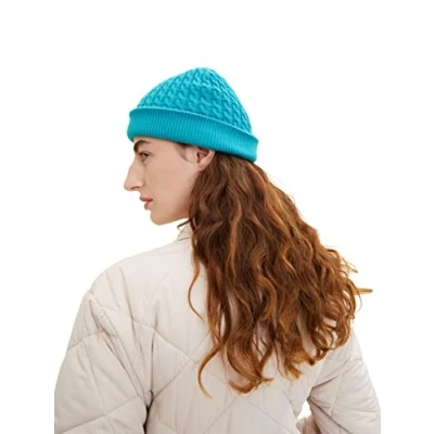 Image of TOM TAILOR Ladie&#039;s 1032648 Basic Knitted hat, 30014 Teal Blue, OneSize