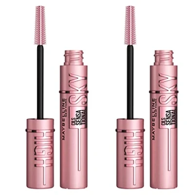 Image of 2x Maybelline New York Sky High Volumizing and Lengthening Mascara Black Color Suitable for Sensitive Eyes