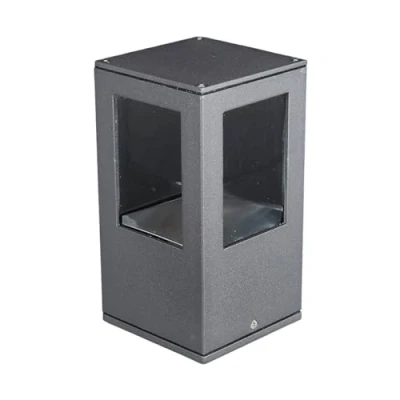 Image of Lucande Rectangular Nicola LED pillar light, IP54