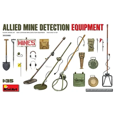 Image of Miniart MIN35390 1:35 Allied Mine Detection Equipment Scale Model kit, Unpainted