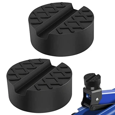 Image of Jack Pad, TengKo 2 Pack Universal Slotted Rubber Pad Frame Rail Protector 65mm/2.56 inch Diameter