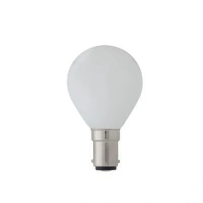 Image of LED Round Opal Pearl Frosted Filament Light Bulbs 4w/40w SBC B15 Small Push in Pack of 2